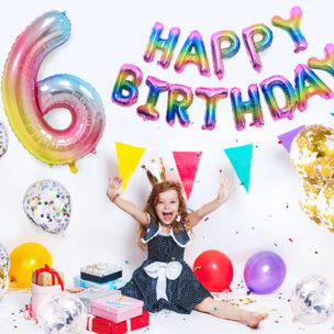 数字バルーンを使ったいつもと違う誕生日