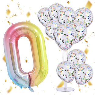 誕生日 バルーン 数字 0 バースデーバルーン セット (No.0)