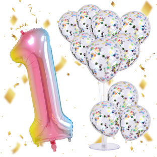 誕生日 バルーン 数字 1 バースデーバルーン セット (No.1)
