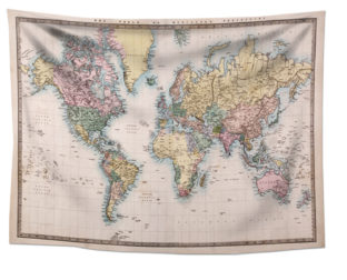 世界地図・タペストリー