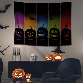 タペストリー ハロウィン おしゃれ プレゼント インテリア 装飾 壁飾り 厚手 150×200 (ジャック・オー・ランタン Lサイズ)