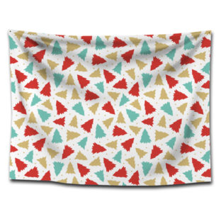 タペストリー クリスマス おしゃれ プレゼント インテリア 装飾 壁飾り 厚手 75×100 (クリスマスツリー Sサイズ)