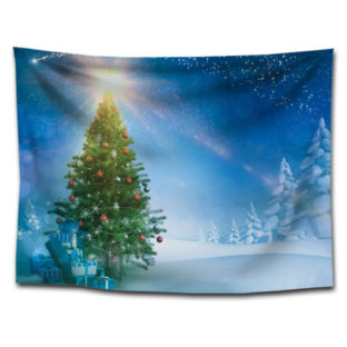 タペストリー クリスマス おしゃれ プレゼント インテリア 装飾 壁飾り 厚手 75×100 (ホワイトクリスマス Sサイズ)