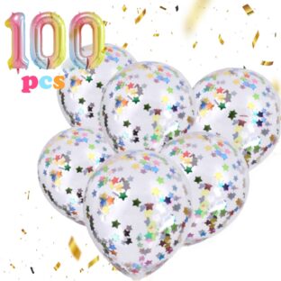 [100個] 紙吹雪入りバルーン 飾り イベント コンフェッティバルーン