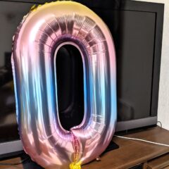 数字バルーンの実際の大きさ(No.0)