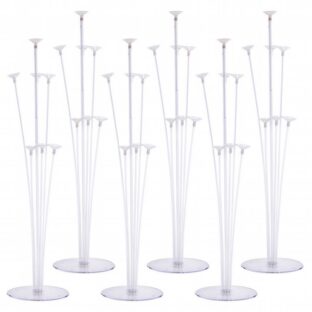 [クリア／6セット] バルーンスタンド バルーンスティック イベント 飾り