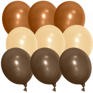 くすみカラー バルーン ブラウン (3カラー／各3個ずつ)