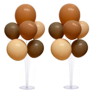 くすみカラー バルーン ブラウン  (3カラー／各6個ずつ／バルーンスタンド2セット付)